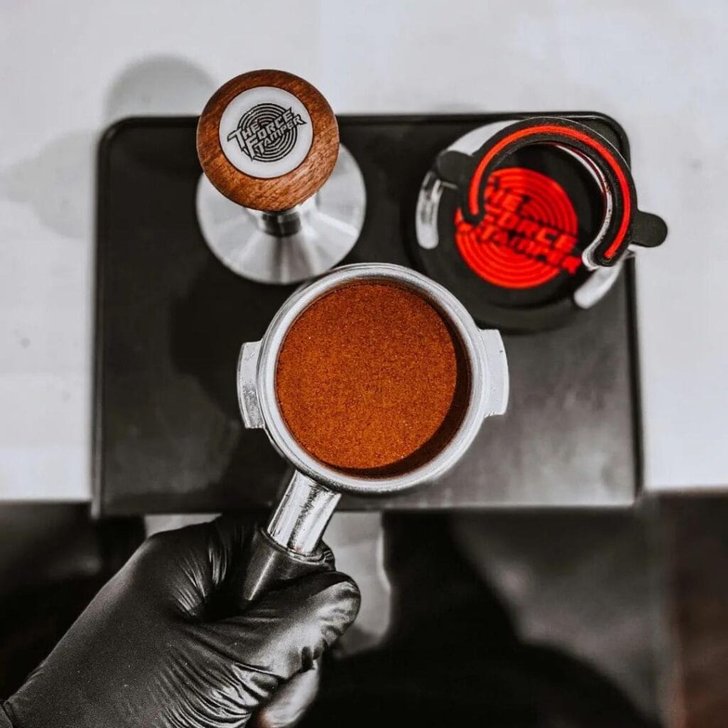 Coffee Puck after using Force Tamper