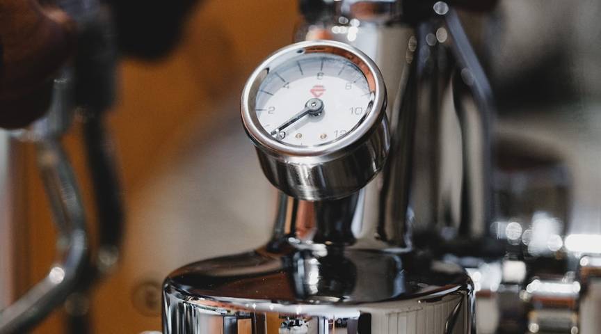 pressure on a Breville espresso machine